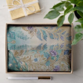 Peacock floral paisley waterverf tissuepapier (Geschenk)