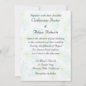 Peacock Floral Paradise Wedding Invitation Kaart (Achterkant)