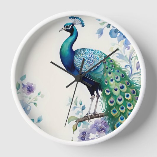 Peacock floral waterverf (Voorkant)