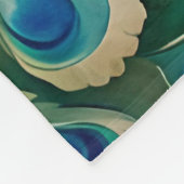 Peacock floral waterverf fleece deken (Hoek)