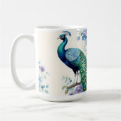 Peacock floral waterverf koffiemok (Links)