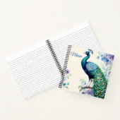 Peacock floral waterverf notitieboek (Binnen)