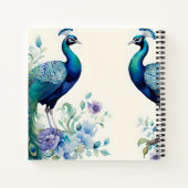 Peacock floral waterverf notitieboek (Achterkant)