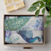 Peacock floral waterverf Verjaardag Tissuepapier (Geschenk)