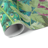 Peacock Flowers and Music Cadeaupapier (Rol Hoek)