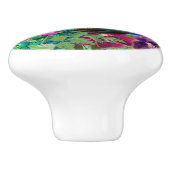 Peacock Flowers and Music Keramische Knop (Zijkant)