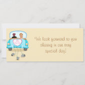 Peacock / Flowers Boarding Pass Weduwen Uitnodigin Kaart (Achterkant)