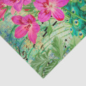 Peacock Flowers en Music-depots Tissuepapier (Detail)
