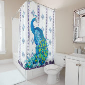 Peacock Fluer-de-Lis Shower Curtain Douchegordijn (In situ)