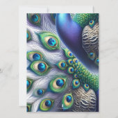 Peacock formele bruiloft uitnodigingen (Achterkant)