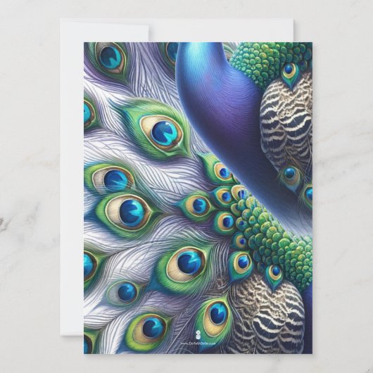 Peacock formele bruiloft uitnodigingen (Achterkant)