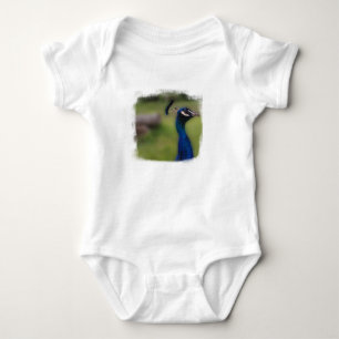Peacock foto Baby Jersey Bodysuit, White Romper