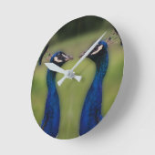 Peacock foto ronde (medium) wandklok (Hoek)