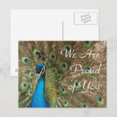 Peacock Foto: "We are proud of you" Briefkaart (Voorkant / Achterkant)