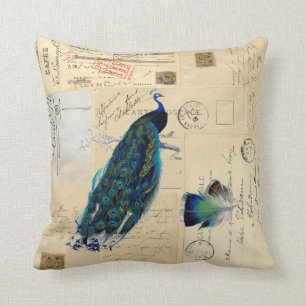 Peacock French Briefkaarten Pillow Kussen