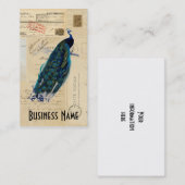 Peacock French Briefkaarten Visitekaartje (Voorkant / Achterkant)