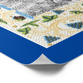 Peacock Fruit Art Lijst Creëer Uw Eigen Foto Poster (Hoek)