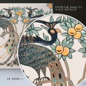 Peacock & Fruit Design door Mabel C. Dibble Art De Tegeltje