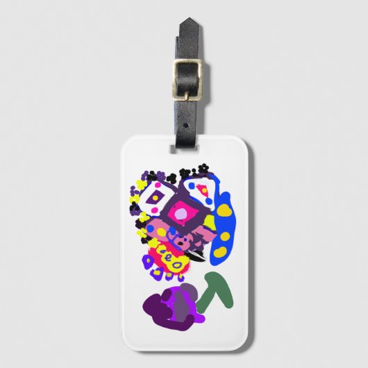 Peacock fun cool  bagagelabel (Voorkant (verticaal))