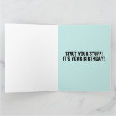 PEACOCK FUNNY BIRTHDAY WENSKAART KAART (Binnen)