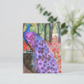 Peacock Garden Briefkaart (Staand voorkant)