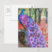 Peacock Garden Briefkaart (Voorkant / Achterkant)