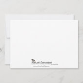 Peacock Garden in Blauw Wit Huwelijksuitnodiging Kaart (Achterkant)