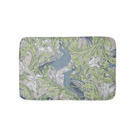 Peacock Garden in Blue Green Grey Badmat (Voorkant)