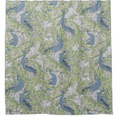 Peacock Garden in Blue Green Grey Douchegordijn (Voorkant)