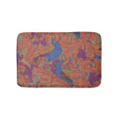 Peacock Garden in Cobalt Blue Purple Terracotta  Badmat (Voorkant)