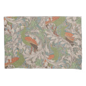 Peacock Garden in Orange Green Teal Beige Kussensloop (Voorkant)