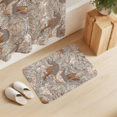 Peacock Garden in Saffron Grey Beige Badmat