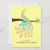 Peacock Garden Party-uitnodigingen Kaart (Voorkant)
