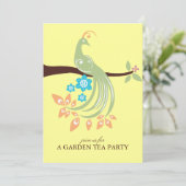 Peacock Garden Party-uitnodigingen Kaart (Staand voorkant)