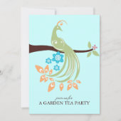 Peacock Garden Party-uitnodigingen Kaart (Voorkant)