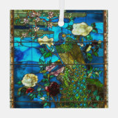 Peacock gekleurd glazen raam glas ornament (Achterkant)