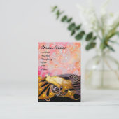 PEACOCK gele rode roze zwarte sparren Visitekaartje (Staand voorkant)