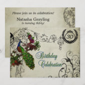 Peacock Gepersonaliseerd uitnodiging (Voorkant / Achterkant)