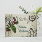  Peacock Gepersonaliseerd uitnodiging (Staand voorkant)