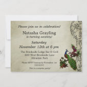  Peacock Gepersonaliseerd uitnodiging (Achterkant)