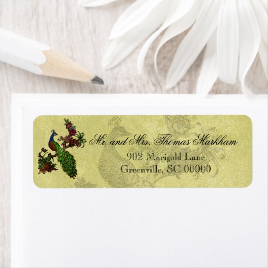  Peacock gepersonaliseerde Adresetiketten Etiket (Insitu)