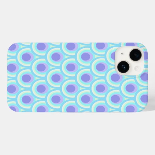 Peacock gevlekt paars blauw Case-Mate iPhone case (Achterkant (horizontaal))