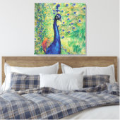 Peacock - Gewatteerd Canvas (Insitu (Slaapkamer))