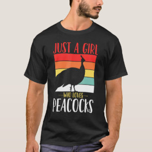 Peacock gewoon een meisje die houdt van Peacocks R T-shirt