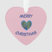 Peacock gezicht in hart snit. Keramische ornament (achterkant)