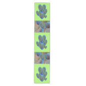 Peacock gezichten patroon Cust. Color Table Runner Medium Tafelloper (Voorkant)