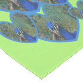 Peacock gezichten patroon Cust. Color Table Runner Medium Tafelloper (Hoek)