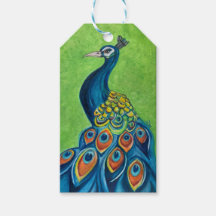 Peacock Gift Label