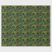 Peacock Gift Wrap - Wrapppapier - Groen Cadeaupapier (Vlak)