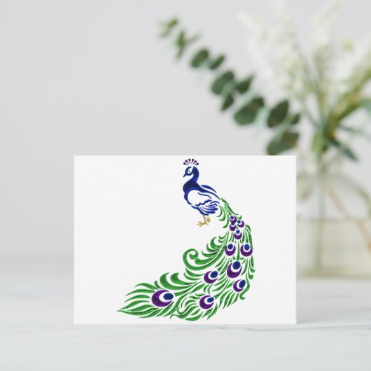 Peacock Gifts Briefkaart (Staand voorkant)